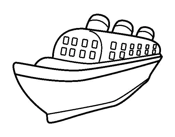 Dibujo de Barco transatlántico para Colorear - Dibujos.net