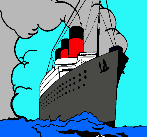 Dibujo de Barco de vapor pintado por Titanic en Dibujos.net el día ...