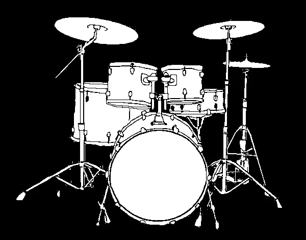 Dibujo de Batería de percusión para Colorear - Dibujos.net