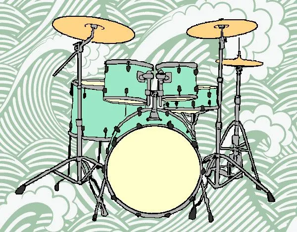 Dibujo de Batería de percusión pintado por Marylou en Dibujos.net ...