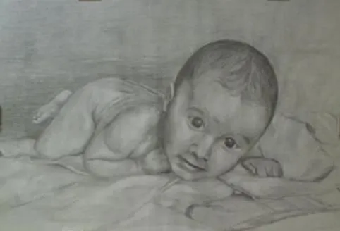 dibujo bebé dolores cano ocaña - Artelista.com