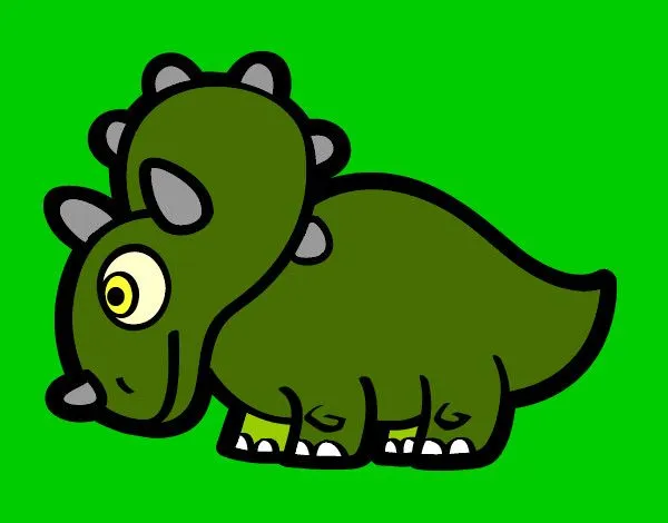 Dibujo de bebe triceratops pintado por Artistag en Dibujos.net el ...