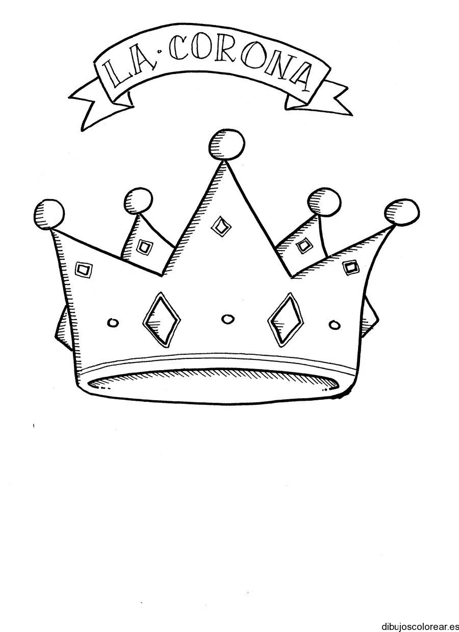 Dibujo de una bella corona | Dibujos para Colorear Dibujo de una bella corona | Dibujos para Colorear