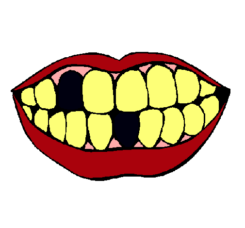 Dibujo de Boca y dientes pintado por Amarillo en Dibujos.net el ...