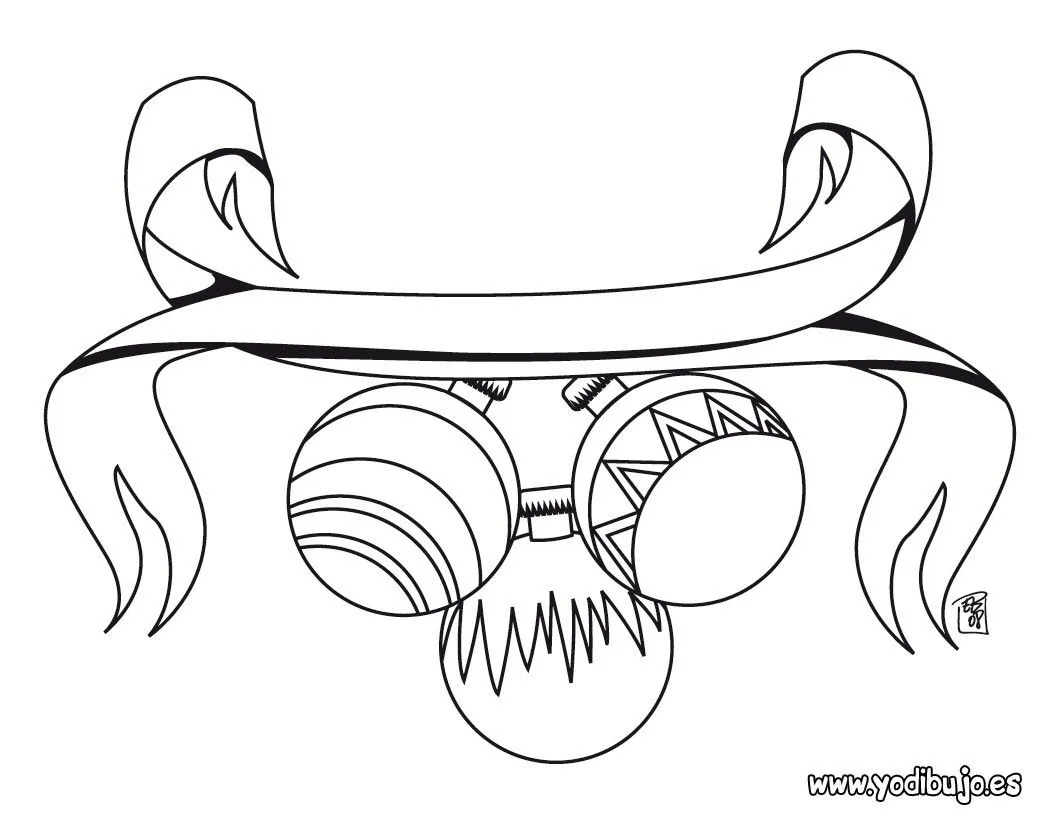 Dibujo de una bola de Navidad - ADORNOS NAVIDEÑOS para colorear Dibujo de una bola de Navidad - ADORNOS NAVIDEÑOS para colorear