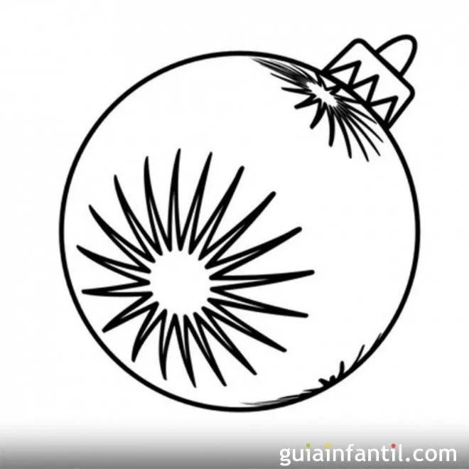 Dibujo de bola navideña para niños - Dibujos para colorear de ...