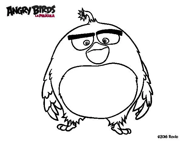Dibujo de Bomb de Angry Birds para Colorear - Dibujos.net