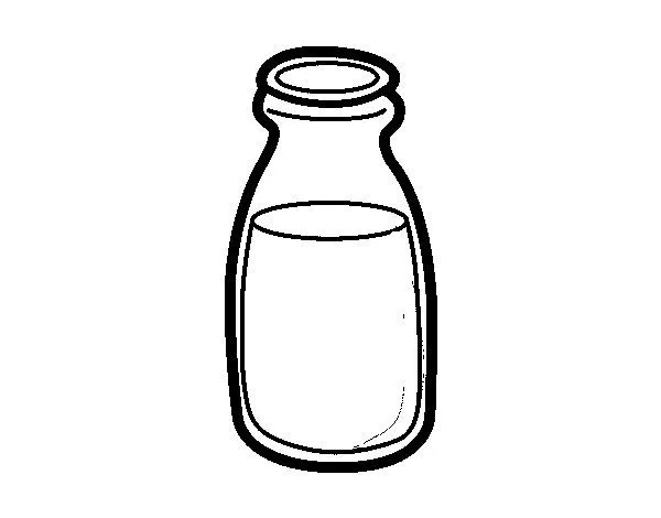 Dibujo de Botella de leche para Colorear - Dibujos.net