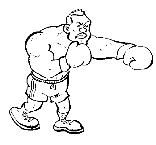 Dibujo de Boxeador para Colorear - Dibujos.net