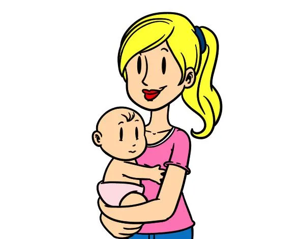 Dibujo de En brazos de mamá pintado por Bamako en Dibujos.net el ... Dibujo de En brazos de mamá pintado por Bamako en Dibujos.net el ...