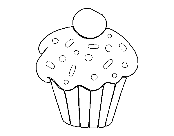 Dibujo de muffins para colorear - Imagui