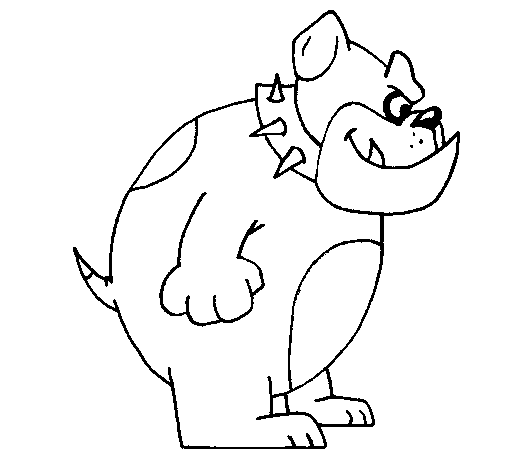 Dibujo de Bulldog inglés para Colorear - Dibujos.net