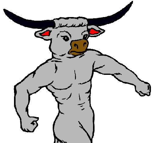 Dibujo de Cabeza de búfalo pintado por Minotauro en Dibujos.net el ...