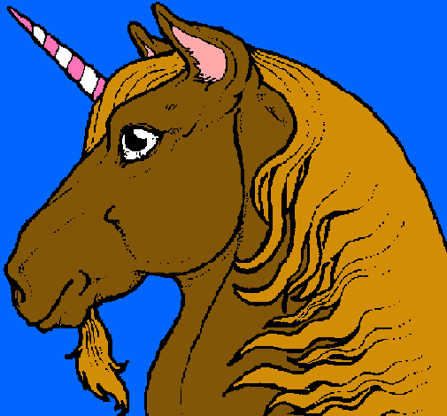 Dibujo de Cabeza de unicornio pintado por Guinipu en Dibujos.net ...