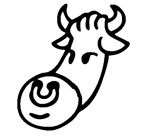 Dibujo de Cabeza de vaca para Colorear - Dibujos.net