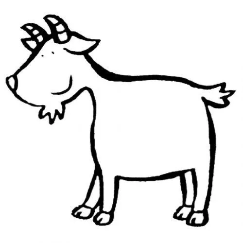 Dibujo de cabra para colorear - Dibujos para colorear de animales ...