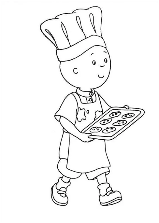 Dibujo de Caillou de cocinero para colorear. Dibujos infantiles de ... Dibujo de Caillou de cocinero para colorear. Dibujos infantiles de ...