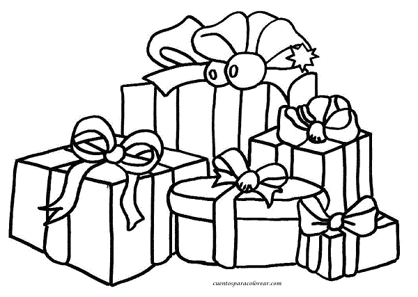 Dibujo de caja de regalo para colorear - Imagui