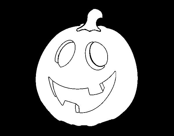 Dibujo de Calabaza de Halloween para Colorear - Dibujos.net