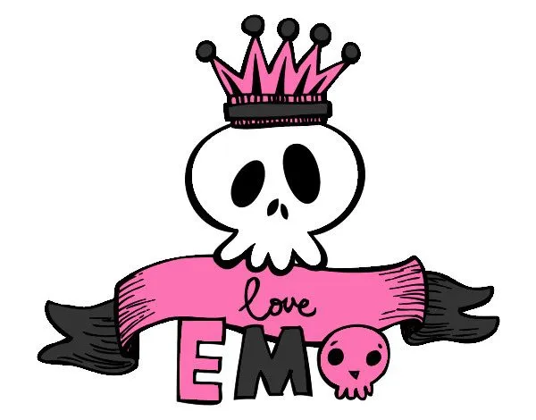 Dibujo de calavera emo pintado por Shelsytap en Dibujos.net el día ...