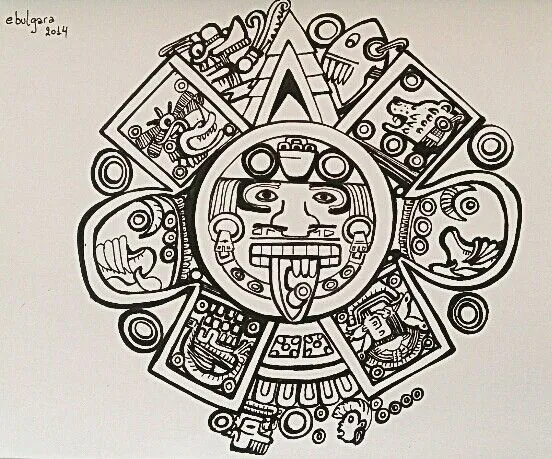 Calendario. Azteca | Mis pinturas, dibujos y garabatosmis ...