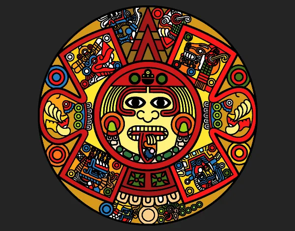 Dibujo de Calendario azteca pintado por en Dibujos.net el día 28 ... Dibujo de Calendario azteca pintado por en Dibujos.net el día 28 ...
