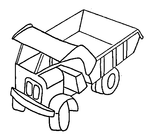 Dibujo de Camión de carga para Colorear - Dibujos.net