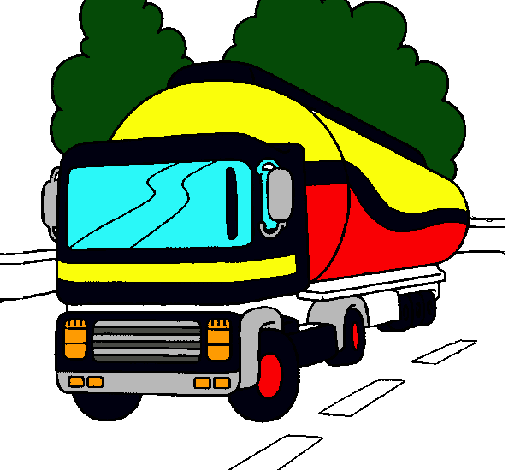 Dibujo de Camión cisterna pintado por La gandola en Dibujos.net el ...