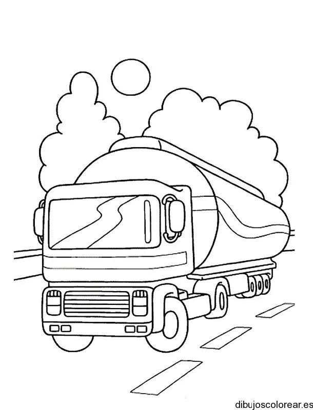 Dibujo de un camión de combustible
