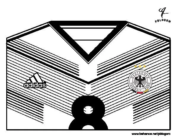 Dibujo de Camiseta del mundial de fútbol 2014 de Alemania para ...