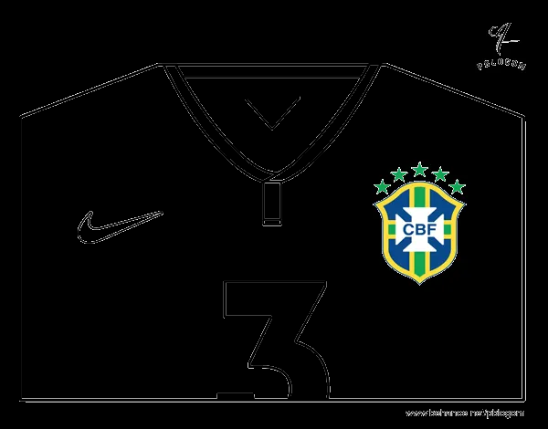 Dibujo de Camiseta del mundial de fútbol 2014 de Brasil para ...
