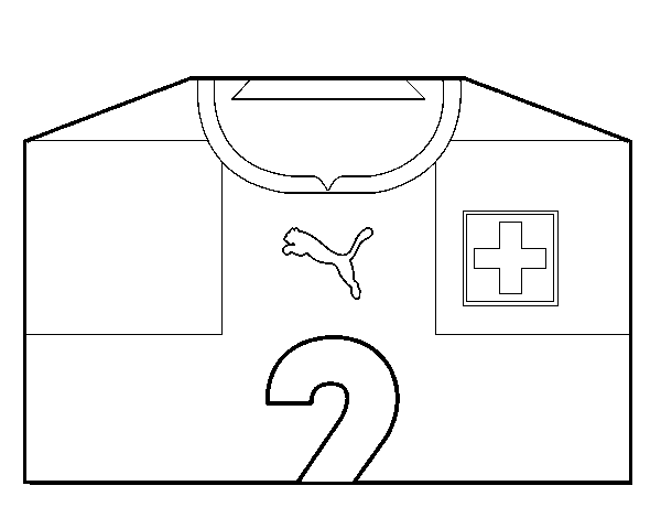 Dibujo de Camiseta del mundial de fútbol 2014 de Suiza para ...