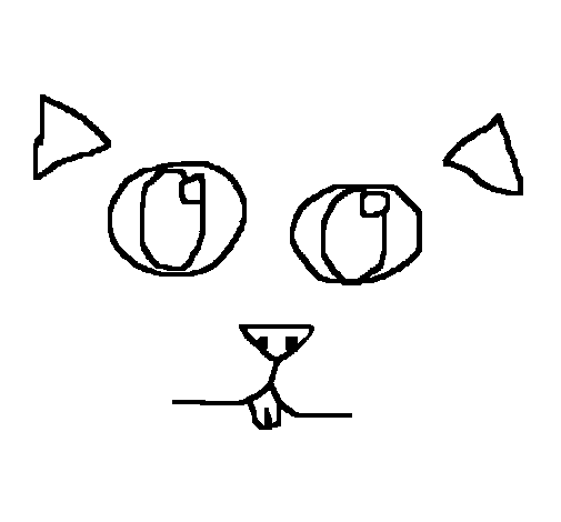 Dibujo de Cara de gato para Colorear - Dibujos.net
