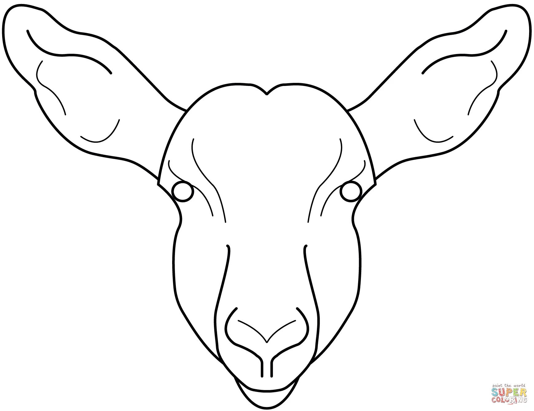 Dibujo de cara de oveja para colorear | Dibujos para colorear imprimir  gratis