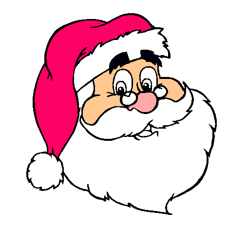 Dibujo de cara de papá noel pintado por Santa en Dibujos.net el ...