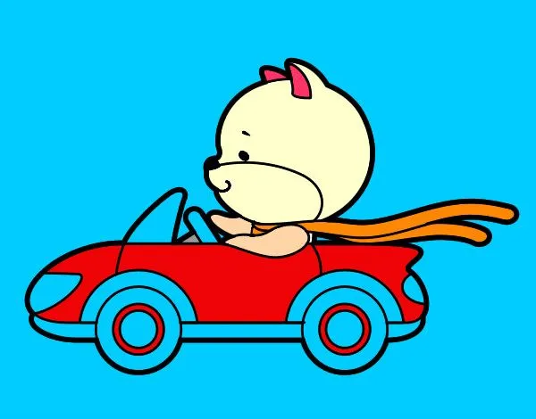 Dibujo de mi carro con mi gatito jeje pintado por Anggelber en ... Dibujo de mi carro con mi gatito jeje pintado por Anggelber en ...