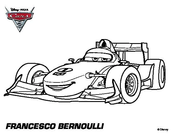 Dibujo de Cars 2 - Francesco Bernoulli para Colorear - Dibujos.net