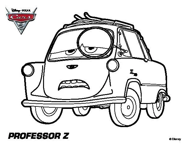 Dibujo de Cars 2 - Profesor Z para Colorear - Dibujos.net