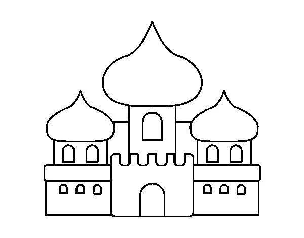 Dibujo de Castillo árabe para Colorear - Dibujos.net
