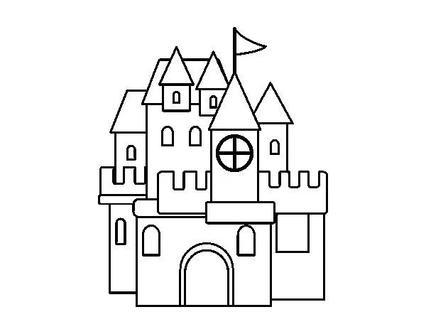Dibujo de Un castillo para Colorear - Dibujos.net
