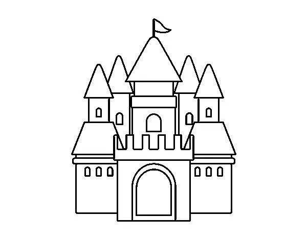 Dibujo de Castillo medieval 2 para Colorear - Dibujos.net