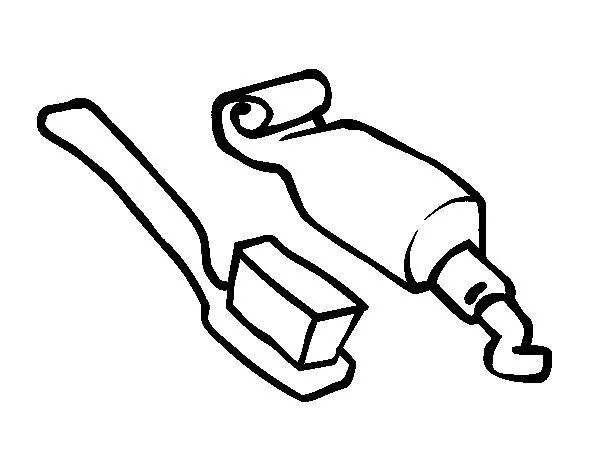 Dibujo de Cepillo de dientes y dentífrico para Colorear - Dibujos.net Dibujo de Cepillo de dientes y dentífrico para Colorear - Dibujos.net