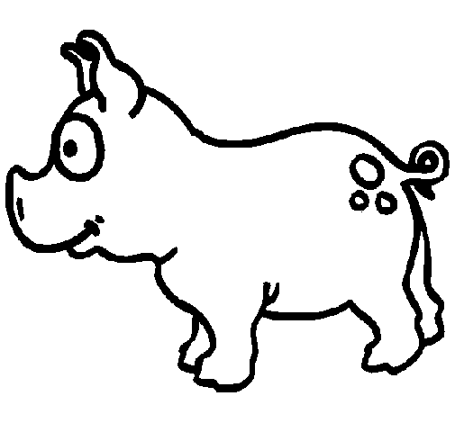 Dibujo de Cerdo para Colorear - Dibujos.net
