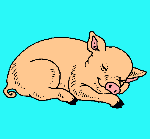 Dibujo de Cerdo durmiendo pintado por Cochinito en Dibujos.net el ...