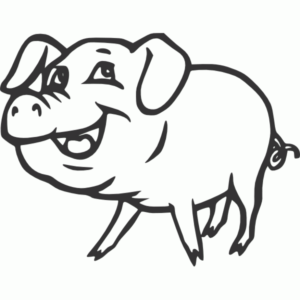 Dibujo de Cerdos para colorear. Dibujos infantiles de Cerdos ...