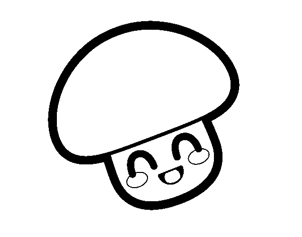 Dibujo de Champiñón para Colorear - Dibujos.net Dibujo de Champiñón para Colorear - Dibujos.net