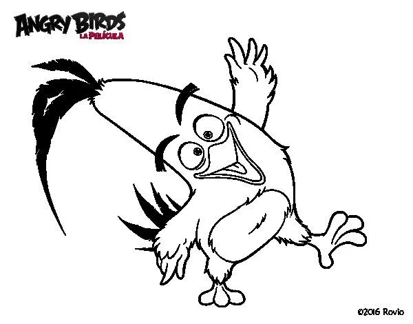 Dibujo de Chuck de Angry Birds para Colorear - Dibujos.net