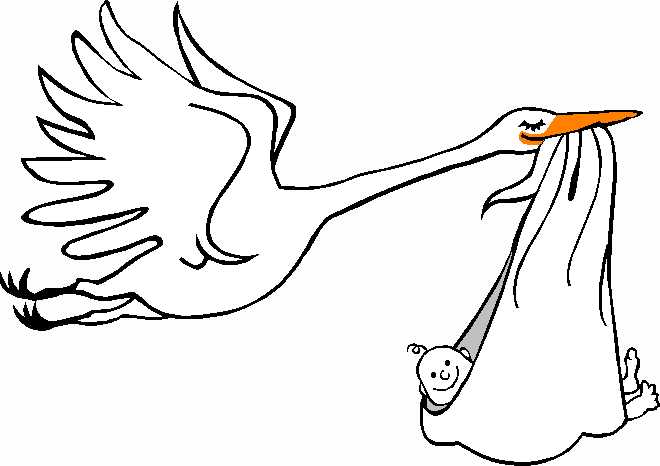 Dibujo de la cigueña - Imagui