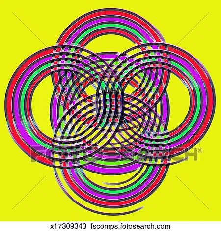 Dibujo - círculos traslapados, creativo, diseño abstracto ... Dibujo - círculos traslapados, creativo, diseño abstracto ...