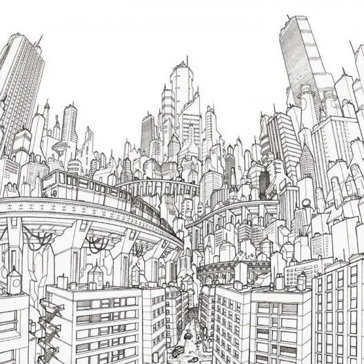 Dibujo poblacion urbana - Imagui